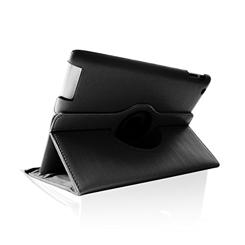 Generic Premium Smart PU Leder Schutz Hülle 360 Grad Schwenkbar drehbar für Apple iPad 4/3/2 schwarz - 3