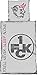 Produktbild 1. FC Kaiserslautern Bettwäsche 135x200 cm grau Logo Baumwolle