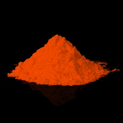 Seltene Glühpulver - Leuchtpigmente, Selbstleuchtende Farbpigmente, Nachleuchtpulver, Nachtleuchtpulver, UV Farbpulver, Glühfarbe, Nachleuchtpigment, Nachleucht-Pigment, Leuchtfarbe, Schwarzlicht-Pulver (40g, Orange)