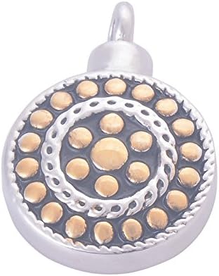 KnBoB Jewelry Stainless Steel Necklaces Cremation Urn Necklace for Women and Men Ashes Round Dot