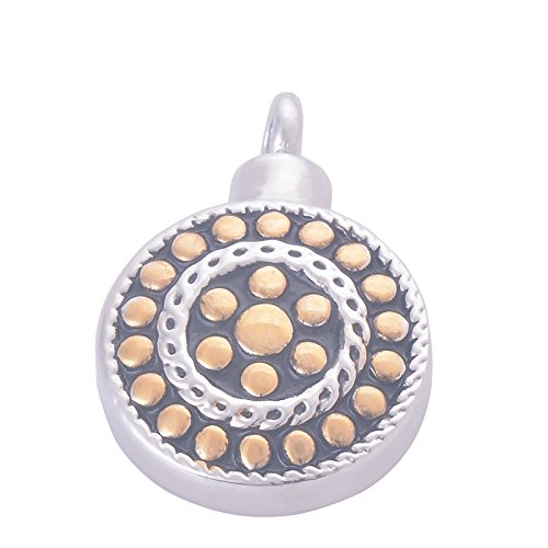 KnBoB Jewelry Stainless Steel Necklaces Cremation Urn Necklace for Women and Men Ashes Round Dot