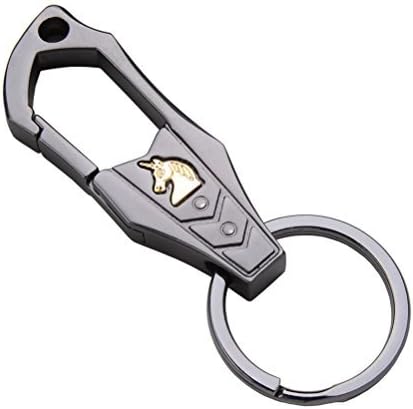 Key Chain Holder, Liangery Business Gift Car Key Rings Chains Stainless Steel Keychains for Man (Tungsten Black)