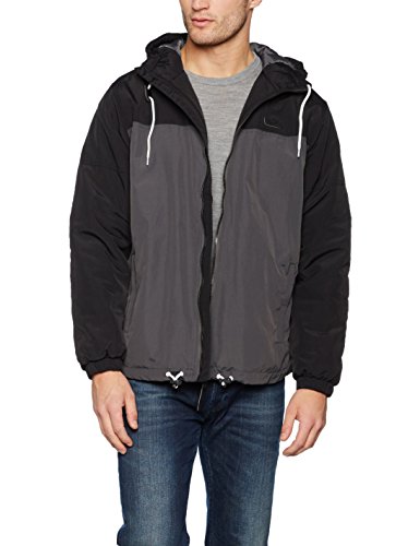 Brandit Herren Jacke Windbreaker Harris 2-Color Mehrfarbig (Black-Anthracite 79), Large