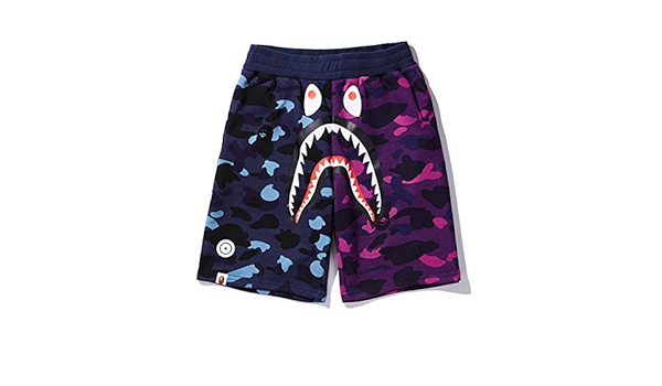 goahead Bape Shorts for Men|Bape Shark Shorts Red Green Blue Purple Bape  Basic Shorts : Amazon.it: Moda