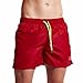 Produktbild URSING Herren Badeshorts Beachshorts Boardshorts Kurze Badehose Schnell Trockend Boardshorts Schwimmshorts Schwimmen Trunks Wasserhose Sommer Shorts für Strand Surfen Laufen Wassersport (2XL, Rot#)