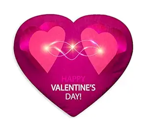 DreamVio Love Heart Shaped Velvet Cushion/Pillow/Plush for Gifting on Birthdays,Anniversaries, Valentine Day Color - Multi (Size- 15x17 inch) Shape 17