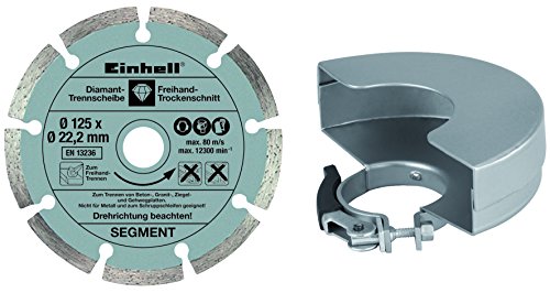 Einhell Winkelschleifer TE-AG 125/750 Kit (750 W, Scheiben-Ø 125 mm, Schlüssel im Zusatzhandgriff, inkl. Dia-Trennscheibe, Scheibenschutz, im Koffer) - 3