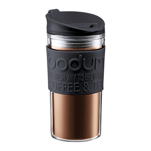 Bodum 11103-01 Travel mug, 0.35 L Reisebecher Kunststoff 8 x 8 x 17 cm, schwarz