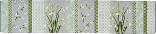 Sander narrow table runner buntgewebt mint size 20x160 cm