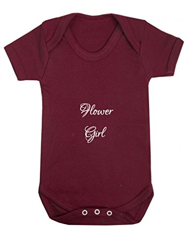 Personalised Flower Girl With Name Wedding Party Guest Outfit Suit Baby Bodysuit Babygrow Vest