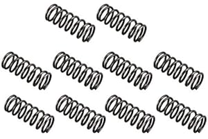 TA-VIGOR 10Pcs Compressed Spring, 10mm OD, 1.2mm Wire Size, 25mm Free Length, Spring Steel Construction Extended Mechanical Compression Springs for Home Repairs, DIY Projects