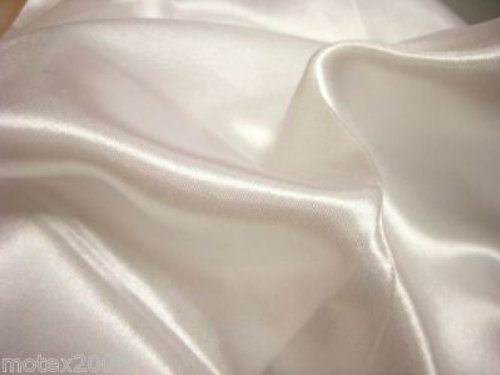 Satin Stoff weiß Dekostoff Meterware