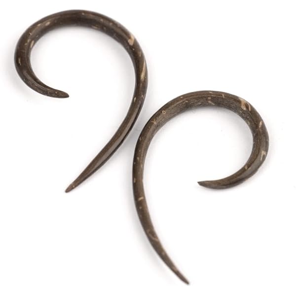 Wooden Ear Studs Kikkou Endless Pattern Round Wood Earring Unisex 10mm