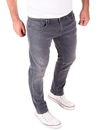 Yazubi Herren Jeans Akon Slim - Jeans Hosen für Männer - Schwarze Vintage Denim Stretch Hose Jeanshose Regular, Grau (Tornado 183907), W29/L30 - 
