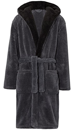 Price comparison product image MICHAEL PAUL Men's Hooded Soft Snuggle Fleece Dressing Gown (XXX-Large