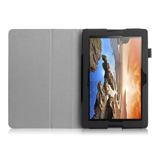 Fintie Lenovo A10-70 Folio Hülle Case Tasche Etui mit Auto Schlaf / Wach Funktion für Lenovo IdeaTab A10-70 25,7 cm (10,1 Zoll HD-IPS) Tablet – Schwarz - 6