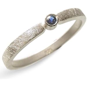 Silberring mit blauem Saphir - Verlobungsring, Vorsteckring, Hochzeit - handgefertigt by SILVERLOUNGE