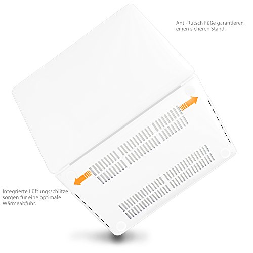 MyGadget MacBook Pro 13 Zoll *Gummi* Case – Model mit / ohne Touchbar Ende 2016 (A1706 / A1708) Plastik Mac Hülle Schutzhülle Hartschale Cover (Weiss) - 3