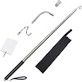 scottchen PRO Telescopic Inspection Mirror Magnetic Pick Up Tool with Hook Extendable Pick-Up Stick with Magnet Retrieval Tool Retrieving Metal