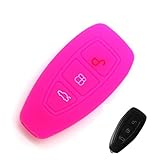 maletero ford kuga 2010 100 nuevo y de alta calidad. Happyit Silicona Control Remoto llave Cubierta Caso Llavero para Ford Focus MK3 MK4 escape Kuga ecosport Nuevo Fiesta (Rosa roja)