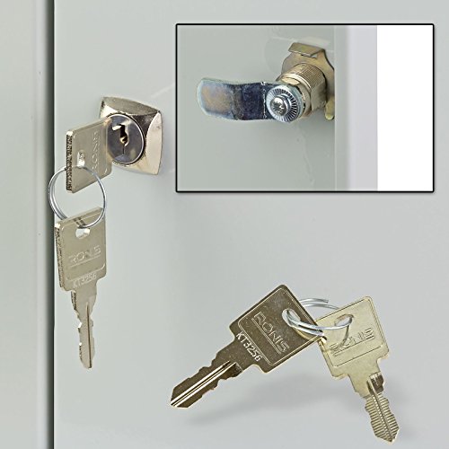 Güde Wertfach-Schließfach/Würfel Spind Metallschrank Zylinderschloss RAL7035 - 4