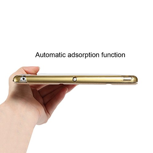 Batianda iPad 9.7 2017 Smart Case Hülle Schutzhülle Tasche mit Leichte Ständer und Auto Schlaf / Wach Funktion für 9,7 Zoll iPad 2017,Gold - 5