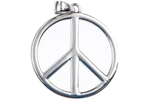 AB Viking Crafts 925 Silber Anhänger CND Symbol Peace Frieden mit Edelstahl Kette und Schmuckbeutel