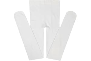 DISNACE Collant Danse Blanc Fille Femme pour Ballet Yoga Gymnastique Classique Opaque 80D