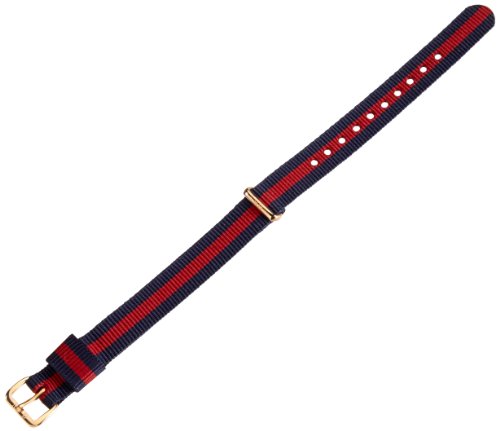 Daniel Wellington Damen-Uhrenarmband Classy Oxford Natostrap blau/rot Schließe rosegold DW00200064 Daniel Wellington Damen-Uhrenarmband Classy Oxford Natostrap blau/rot Schließe rosegold DW00200064