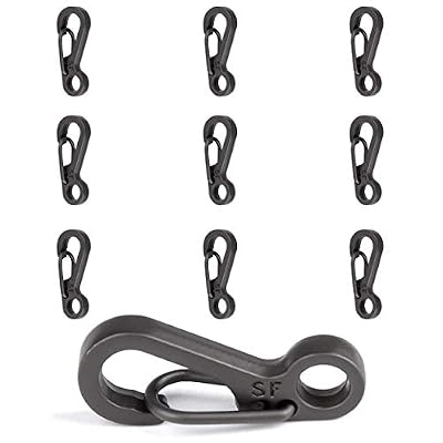 CZ Store ✮Marque Francaise Mini Mousqueton|Lot de 10|✮✮Garantie A Vie✮✮-Petit Mousqueton|Poids Maximum 15 KG|Mousqueton Porte cle|Gris OU Noir|mousquetons Porte clefs pour Camping/randonnée/Escalade
