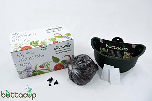 Buttacup ‘Grow Your Own’ Kit - containing 1 x Packet of Thyme seeds, 1 x Packet of Chive seeds and &amp; 1 x Packet of Sage seeds 1 x Buttacup Flow Planting Pot + Water Butt Attachments &amp; 1 x bag of Veolia PRO-GROW Compost