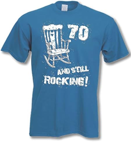 70 And Still Rocking - Rocking Chair - 70th Birthday Gift / Present Mens T-Shirt Royal Blue S