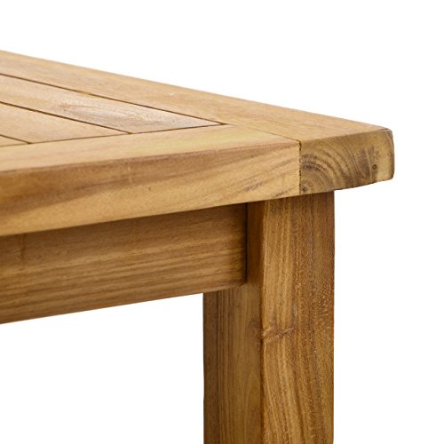 DIVERO Beistelltisch aus massivem Teak-Holz für Balkon Garten Terrasse Wintergarten braun - 3