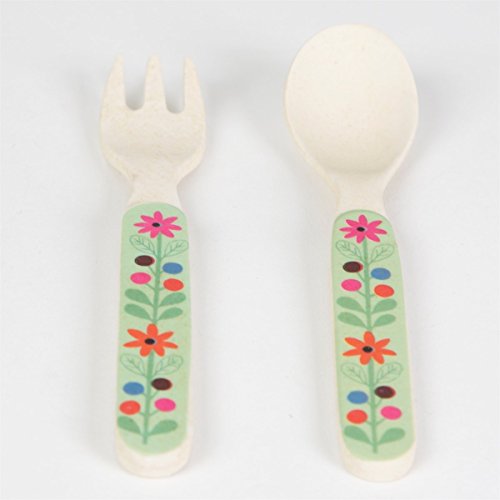 Sass & Belle Woodland Friends Besteck für Kinder aus Bambus/Melamin - 2