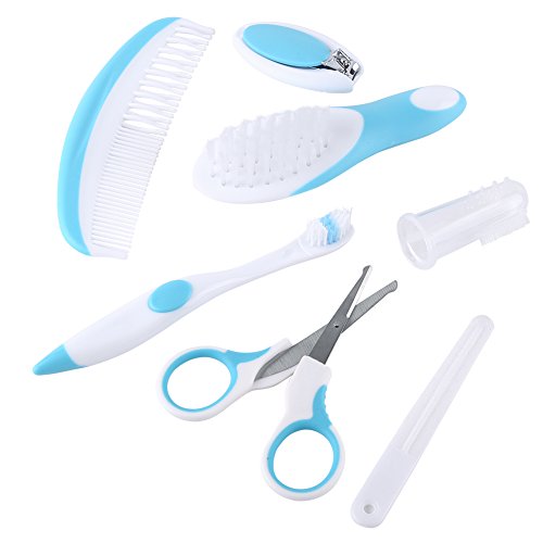 Preisvergleich Produktbild Zerodis Baby Pflegesets Pflegenwerkzeug Haarbürste Nagelschere Nagelknipser Säugling 7Pcs / Set