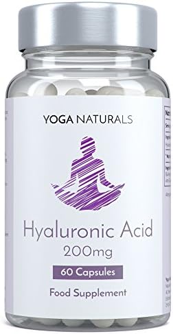 YOGA NATURALS Hyaluronic Acid (HLA/ HA) 400mg 60 Capsules Vegetarian Friendly for Youthful Skin. Cushioning Joints &amp; Connective Tissues.