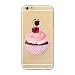 Produktbild iphone 7/iphone 7s 4.7" Hülle Etui KSHOP Hülle Schutzhülle Handy Case Cover Transparent Weiche Silikon Schutzhülle TPU Bumper Case Drucken Anti-Fingerprint - Kirschen,Creme,Kuchen,ponque