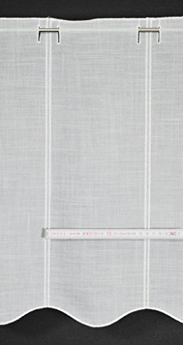 Scheibengardine weiß Käseleinenoptik 50 cm hoch | Breite der Gardine durch Stückzahl in 15,5 cm Schritten wählbar! - 2