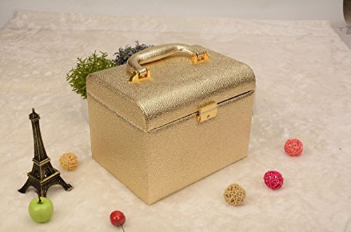 Preisvergleich Produktbild HNBGY Schick Große kosmetische Box kosmetische Aufbewahrungsbox Lippenstift Nagellack Tisch Display Kleiderschrank (Gold)