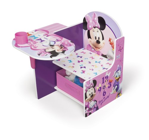 Disney Minnie Mouse Chair Desk with Storage Draw