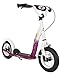Produktbild BIKESTAR Roller Kinderroller Tretroller Kickscooter mit Luftreifen für Mädchen ab 4-5 Jahre | 10 Zoll Classic Kinder Scooter | Berry & Weiß