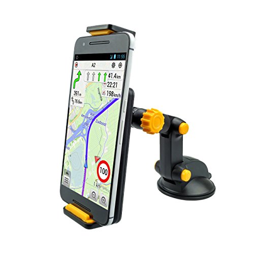 Preisvergleich Produktbild KFZ-Halterung, Mostfeel® Einstellbarer KFZ-Handyhalter Universal-Windschutzscheiben-Telefonh... für iPhone 7 / 7 plus / 6s / 6s plus / 6 / 6 Plus / SE, Galaxy S7 / S7 Edge / S6 / Note 5 / 4, Nexus 5X / 6P und mehr Telefone