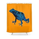 Suminla-Home Cortina de Ducha Azul de Rana Azul para baño, 182,88 x 182,88 cm
