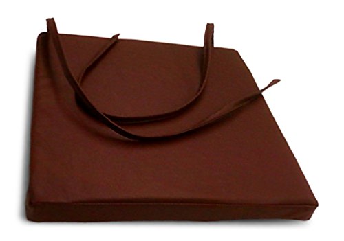 Sitzkissen, Stuhlkissen Bezug 100% Polyester, Füllung 100% PU (Schaumstoff) Größe 41/46 x 44 x 5cm versch. Farben dunkelbraun (40) - 2