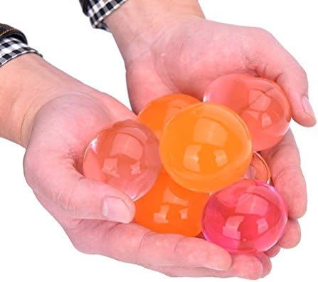 Large Water Beads, 60 Pieces Gel Water Beads Jelly Water Pearl Growing Balls for Sensory Play Vase Filler Aqua Plant Wedding Decoration