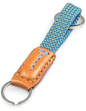 MonEgo Schlüsselanhänger mit Segelkausche Maritim, das perfekte Geschenk, Segeltau, hochwertigem pflanzlich gegerbtem...