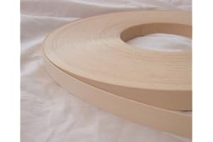 REAL WOOD VENEER EDGING 22MM WIDE Pre Glued Iron on White Beech Wood Veneer Edging Tape 22mm wide various lengths x 10 metres
