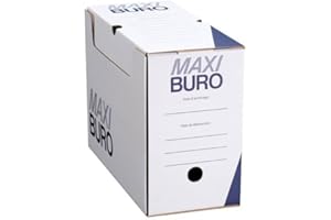 Maxiburo Boîte à archives blanche dos 15 cm Lot de 20