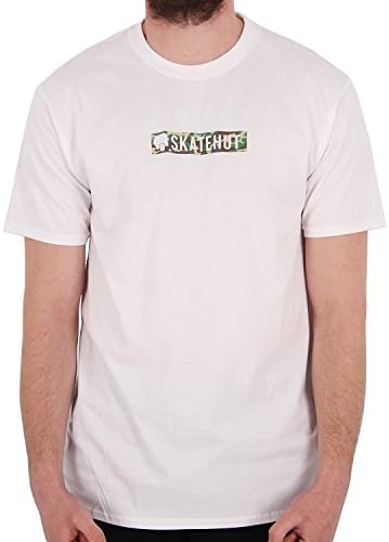 Skate Hut Skatehut Bar Logo T-Shirt - White/Camo - Small