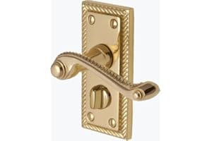 Golden Grace Georgian Privacy Latch Handle Polished Brass Finish